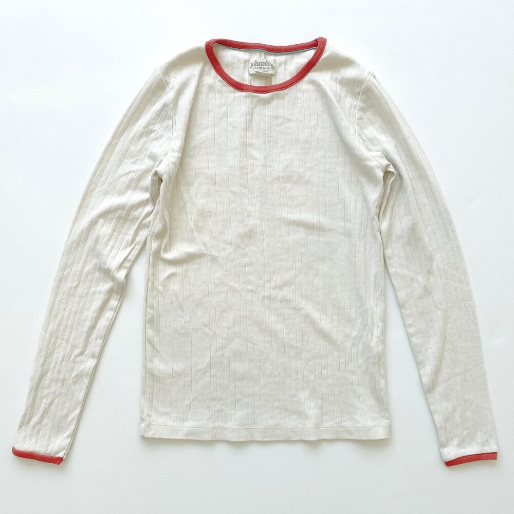 Boden Johnnie B Ribbed Ringer Long Sleeve Tee 13-14